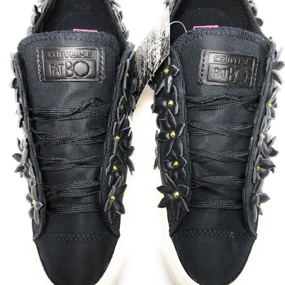 Converse Women's Patbo Low Classic OX Black Floral Sneaker Women 6.5 M - Picture 12 of 14